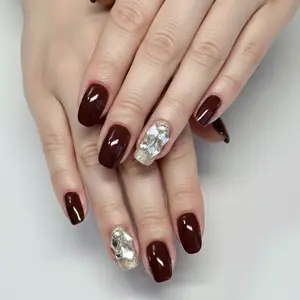 Elegant shiny 24 pcs press on nail