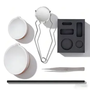 Professional Jewelry Casting Set – Ceramic Crucible, Tongs & Graphite Ingot Mold for Precious Metal Crafting