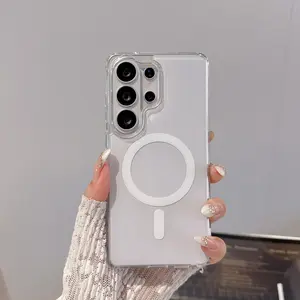 Transparent Magnetic Phone Case for Samsung Galaxy S22 Ultra/s23/s23 Ultra/s24/s24 Ultra/s24 Plus/s25/s25 Plus/s25 Ultra/s26/s26 Ultra/s26 Edge