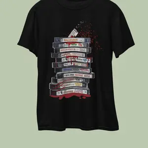 VHS Horror Movie T-Shirt Design