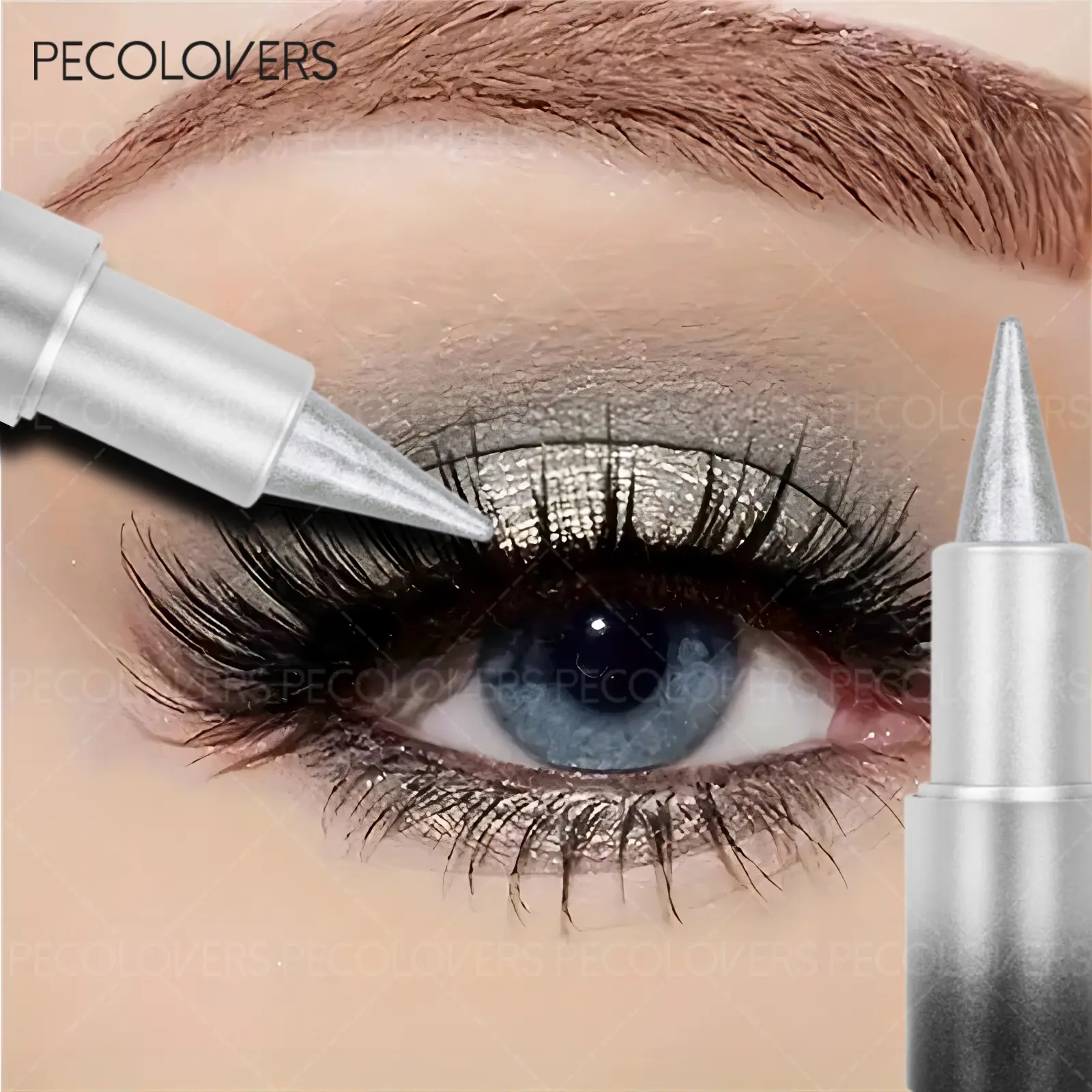 Glitter Sharp Headed Eyeshadow High Pigmented Matte Brown Eyeshadow Sticks Waterproof Lasting Colorful Shimmer Eyeshadow Makeup