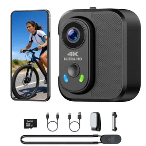 CAMWORLD Mini Hands-free EIS Stabilization 4K Thumb Camera, 64GB Compact Ultra Action Camera With Magnetic Clip, Portrait And Landscape Modes, For Cycling, Motorcycle Pet Daily Vlogging, gift for TK Youtube creator,Summerwins, fathersdaygift  fathersdaygi