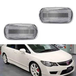 2PCS Euro Spec Clear Fron Side Marker Lights Housings For Honda/Acura RSX Integra Civic EP3 Replace OEM 34301-S5H-T02 , 34301-S5A-003 , 34301-S5A-013