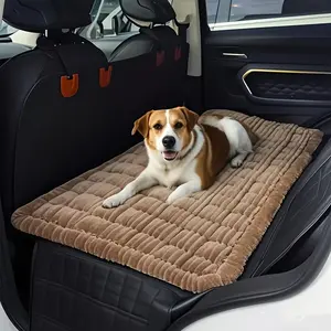 Large Car Dog Seat Cushion - Non-Slip Thickened Fabric Pet Bed with Ergonomic Design, Machine Washable Car Seat Cover for Back Seat