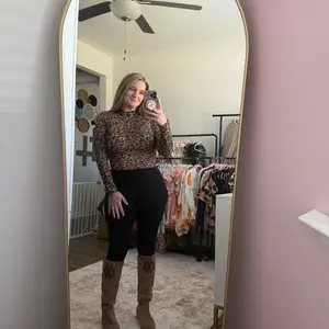 Sheer Cheetah Layering Top - Animal Print Long Sleeve Fashion Top for Layering