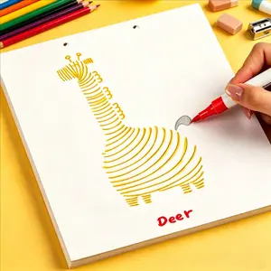 DLMdilemu Preschool Tracing & Pen Control Workbook - 48-Page Focus & Coloring Activity Book for Kids Age 3-5 (Markers Sold Separately)