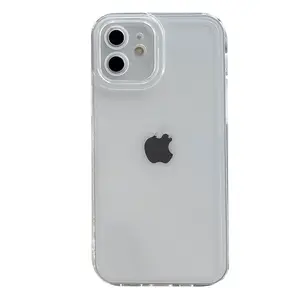 Suitable for iPhone 16 PROMAX Transparent Protective Case Four-Corner Airbag Anti-Fall Apple 12 Phone Case TPU Soft Case