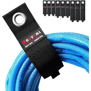 9 Pack Heavy Duty Storage Straps, Hook and Loop Extension Cord Holder Organizer, All-purpose Nylon Straps,  Straps for Cord, , Hose, Rope, RV, Garage Storage & Organization, Assorted Sizes