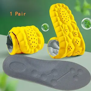 Soft Elastic Breathable Shoe Insoles, 1 Pair Comfortable Sports Insoles, Sweat Absorbent, Lightweight and Soft Insoles for Comfortable and Non Tiring Feet, Gym Accessories, Dry, Footwear, Shock Absorbing Insoles, Breathable Thickened Sole