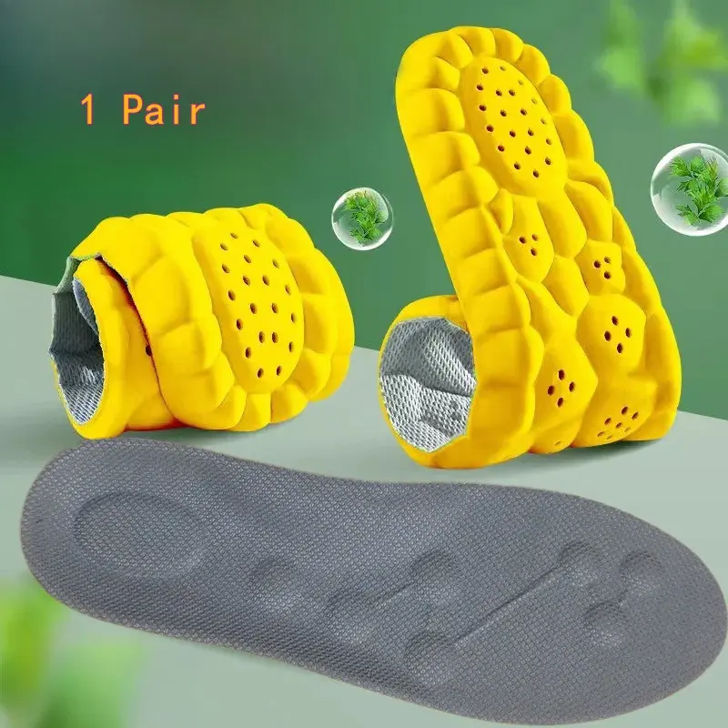 Soft Elastic Breathable Shoe Insoles, 1 Pair Comfortable Sports Insoles, Sweat Absorbent, Lightweight and Soft Insoles for Comfortable and Non Tiring Feet, Gym Accessories, Dry, Footwear, Shock Absorbing Insoles, Breathable Thickened Sole