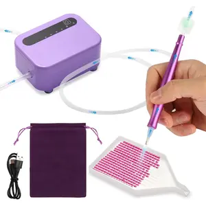 Electric  Art Painting Pen,  Vacuum Pen with 3 Suction Levels, 12-Hour  Life, Quiet Operation, (Purple)