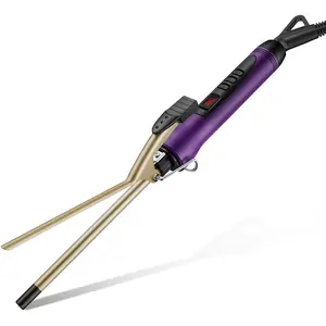 3/8 Inch Small Curling Iron Wand for Short & Long Hair, Ceramic Small Barrel Curling Iron Tiny Curling Wand with Adjustable Temperature, Include Heat Resistant Glove for Gifts for Women