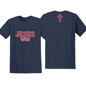 Jesus Won Graphic Tee, Inspirational Faith Shirt, Christian Apparel, Victory in Christ, Crew Neck T-Shirt, Streetwear Short Sleeve Tee, Unisex Menswear Womenswear Top