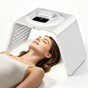 7-color LED facial beauty device, with spray function, portable and foldable skincare instrument, suitable for facial, neck and body hydration care. A gift for female friends.