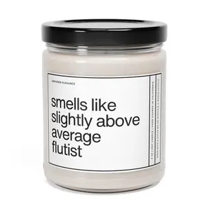 Flutist Gift Scented Soy Wax Candle - Smells Like Candle, 9oz, Ideal for Music Lovers, Birthday, Christmas, Home Decor, Vanilla & Aroma Candle