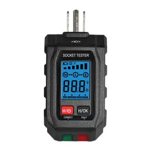 Outlet Tester, Receptacle Tester for Standard 120V AC North American Outlets, Electrical Plug Tester with GFCI Test Button, Detects 7 Wiring Problems