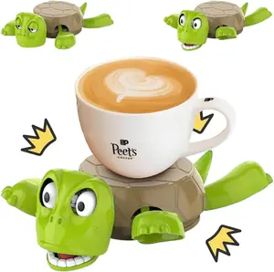 Funny 3D Printed Turtle Coaster Set - Heat-Resistant Tableware for Hot Drinks, Unique Desk Decor & Party Gift for Turtle Lovers