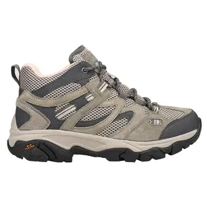 Hi-Tec Womens Ht Ravus Mid Round Toe Hiking Hiking Casual Boots Ankle Low Heel 1-2" - Grey