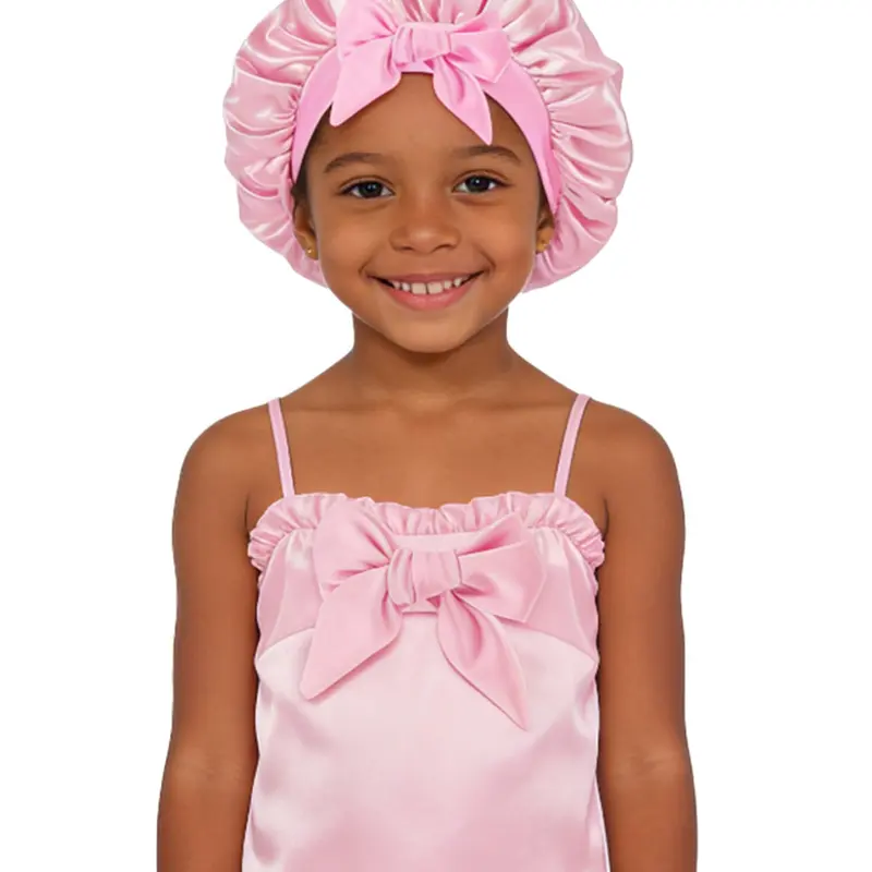 Kids Bonnets for Girls, Silk Bonnet for Kid Sleeping, Toddler Bonnet for Boys and Girls, Soft and Comfortable Sleep Cap, Frizz