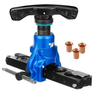 Flaring Tool HVAC 1/4" -3/4" Single Flare Tool 45?Eccentric Tubing Flare Tool with Clutch Limit for Copper Pipe Tube Plumping Work(2 in 1)