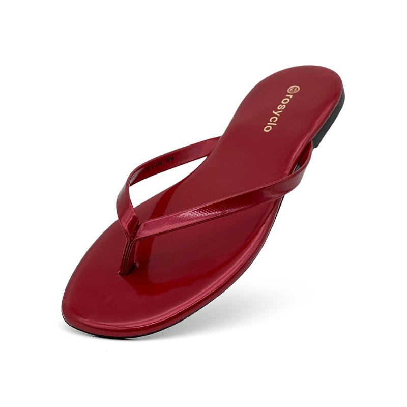 Lumubby Classic Women's PU Flat Flip-Flops Durable Slip-Resistant Slippers for Indoor Outdoor Beach Pool Use Square-Toe Design Mirror-Surface Finish Unisex Stylish Lightweight Lumubby Classic Women's PU Flat Flip-Flops Durable Slip-Resistant Slippers for Indoor Outdoor Beach Pool Use Square-Toe Design Mirror-Surface Finish Unisex Stylish Lightweight