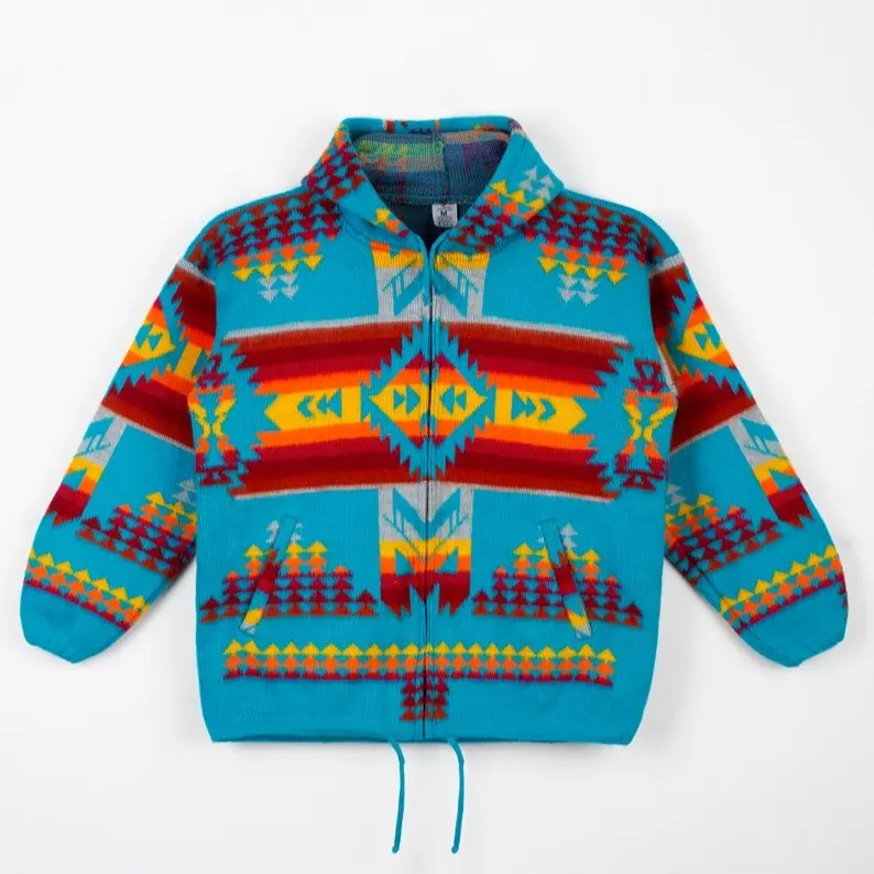 Native Southwestern Wool Jacket Southwest Jacket Native American Style Coat