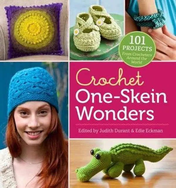 Used Book - Crochet 1-Skein Wonders(r): 101 Yarn Crafts, Patterns for Jewelry, Dresses, Crafting Supplies, Bags, Home Decor Items, Hats, Scarves by Workman Publishing (English Paperback)