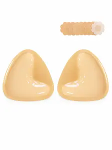 Sticky Push Up Bra Pads, Triangle Silicone Bra Inserts, Double Sided Adhesive Bra Inserts, Waterproof Reusable No-Show Push Up Cups, Backless Strapless Invisible Lift Pads, Strong Hold Natural Cleavage Support, Skin-Friendly Silicone Outfits Flower