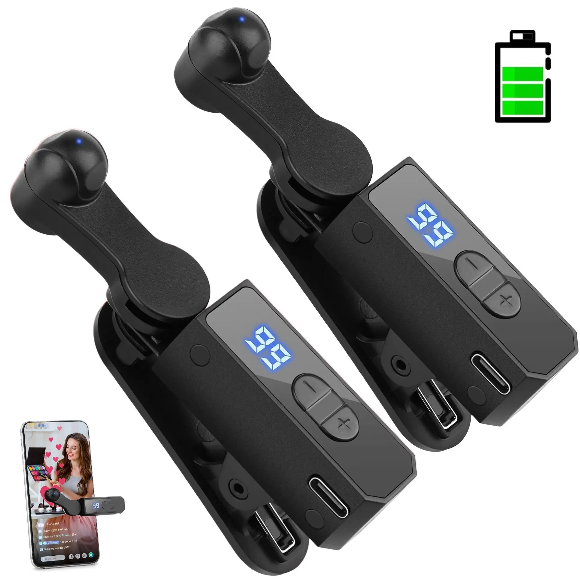 2026 upgraded  Auto Clicker for Smart Phone,Built-in battery,No Need to Connect to Power Source, used for mobile phone application video live streaming gadget quick click simulate finger continuous click, used for live streaming likes, games, shopping