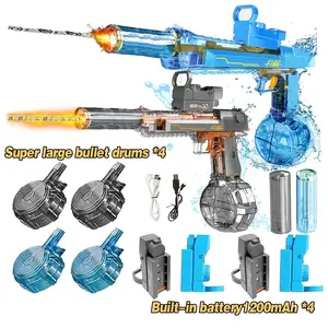 2pcs Fully Auto Electric Water Blaster with Powerful Soaking Action, 500ml*2 Tank, 35-40ft Range - Top Toy for All Ages