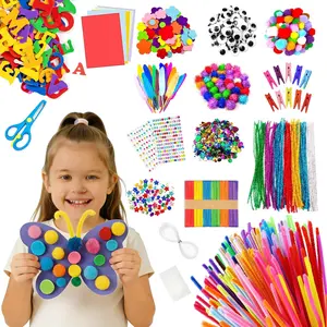Arts and Crafts Supplies for Kids, 1200+Pcs Creative Art Kit for Boys & Girls, DIY Crafting Materials for Home & School Classroom Projects