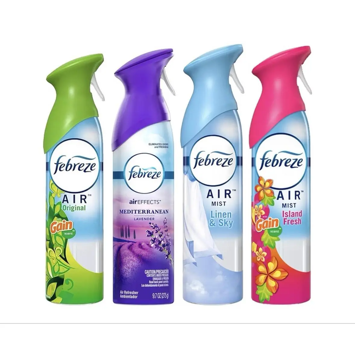 Febreze Air Original, Mediterranean Lavender, Linen & Sky, Island Fresh - 9.7 oz