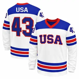 USA Gold Hockey Jersey Patriotic American Pride Fan Shirt Lightweight Breathable Performance Fabric Athletic Loose Fit Moisture Wicking Material Bold USA Vibes
