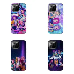 HUNTRX Zoey Mira Rumi K-Pop Demon Hunters Case for iPhone 17-7 Pro Max Plus & Samsung Galaxy S25-S21 Ultra Plus - Anime Girl Band Cyber Neon Aesthetic Phone Cover Unisex