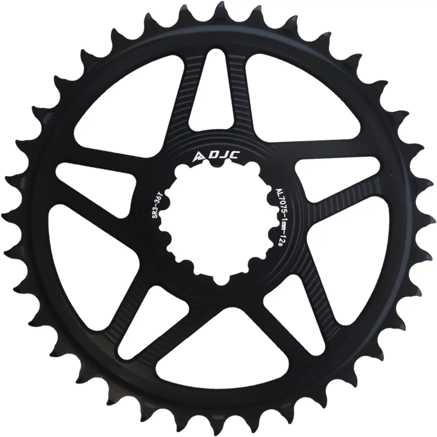 Bike Chainring Direct Mount 1mm Offset Round Chainring for Sram GXP Interface Crankset Aluminum Lightweight 32 34 36 38 Tooth 0mm