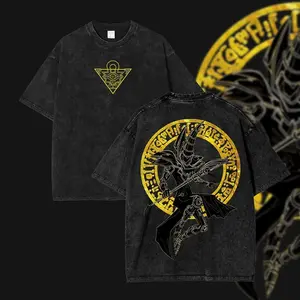 Retro Heavy Limited Edition "Dark Magician" YUGIOH Anime Oversized Vintage Tee  Perfect Gift for Anime Fans and Manga Lovers Tshirt Streetwear