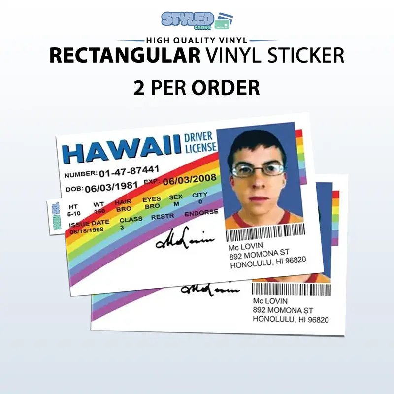 mclovin rectangle vinyl sticker