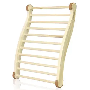 Sauna Backrest Durable Non-Slip Pads & Natural Scotch Pine Wood - Back Support for Infrared Sauna and Steam Sauna Accessories Luxury - Ideal for Everyday