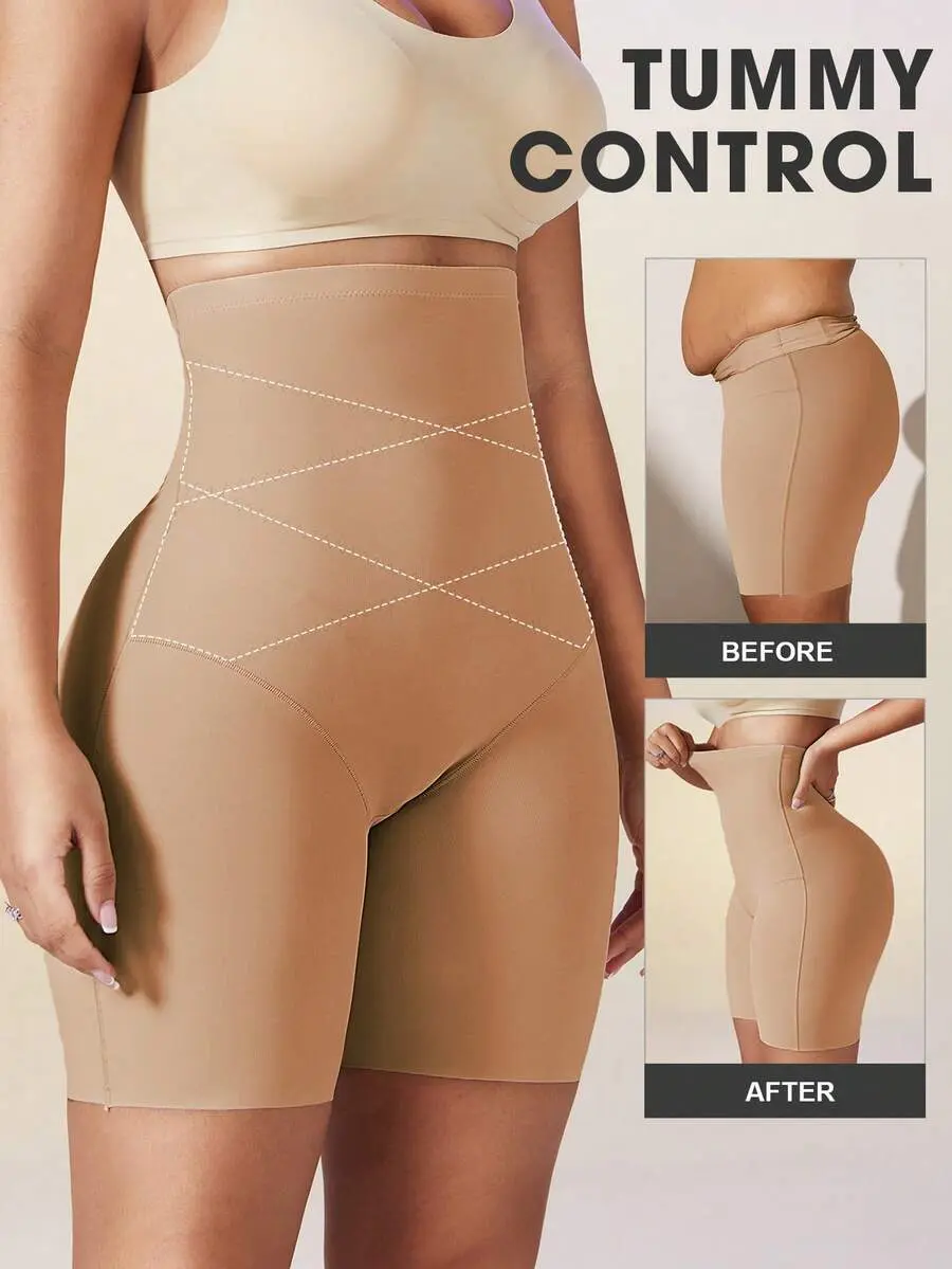 1pc Women's High Waist Seamless Shapewear Panties With Abdominal Control, Firming Compression, Butt Lift, Tummy Control, Seamless Shaping Underwear Womenswear Everyday
