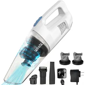 WHALL Cordless Handheld Vacuum, Wet/Dry Cleaner with 8500PA Suction, LED Light, Lightweight/Portable
