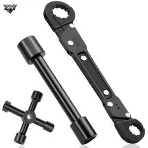 Plumbing Tools Professional Angle Stop Wrench Kit, Angle Stop Removal Tool for Installing New Compression Angle Stop and Removing the Compression Ring Effectively