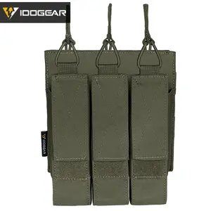 IDOGEAR Tactica SMG Triple Mag Pouch Kriss Mag Carrier Military MOLLE Waist Bag 3576