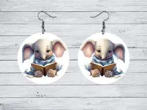 Elephants Reading Earrings Collection 3