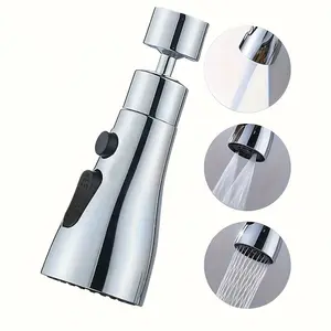 3-Mode Faucet Aerator, 360° Rotatable Faucet Sprayer Attachment, Kitchen Faucet Extender, Sink Sprayer Attachment, Faucet Aerator Extension, Waterfall Kitchen Faucet
