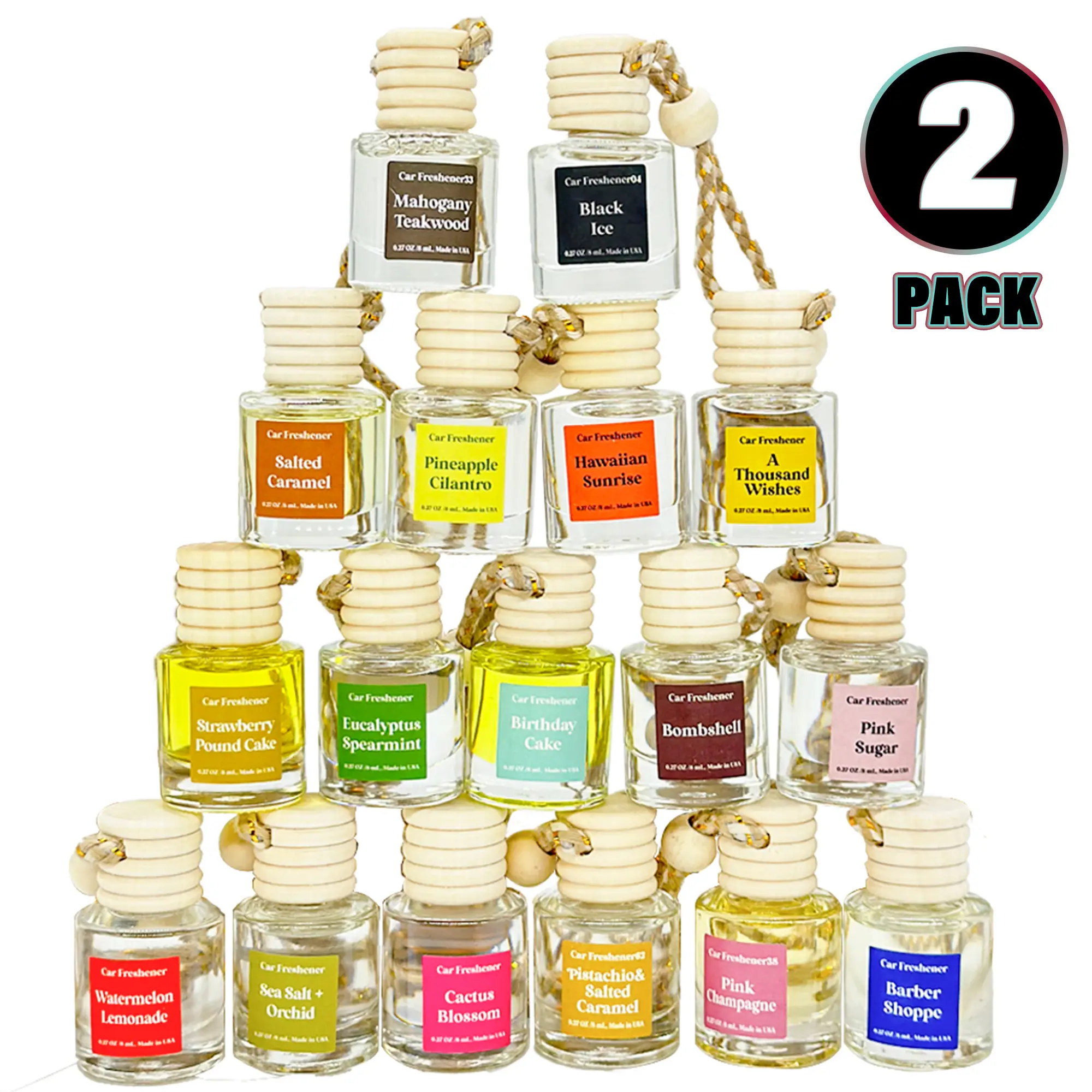 2 Pack Pick Scent Car Freshener Hanging Air Diffuser Made in USA Last 60 Days