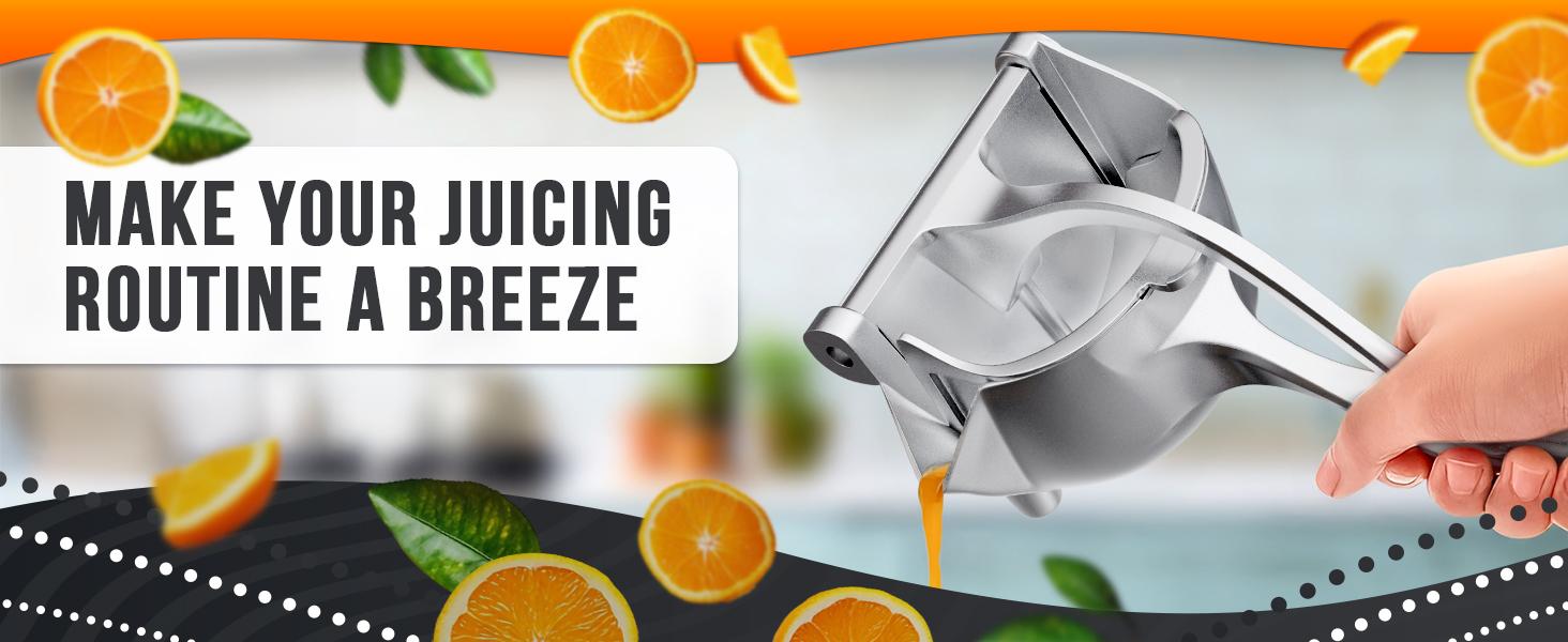 304 stainless steel juicer Squeezer Handheld Aluminum Alloy - Manual Juicer Hand Press, Non-Slip Ergonomic Handle, Easy to Use & Clean,  Great Bar Juicer for Citrus, Pomegranate, and Other Fruits