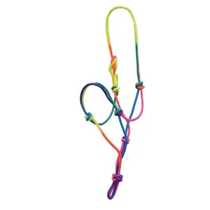 Rainbow Rope Halter for Horses - Perfect for Equestrian Training