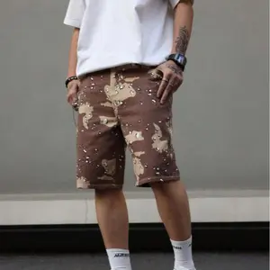 Men's Leopard Print Denim Shorts - Casual Style Shorts for Men