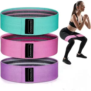Resistance Bands, Yoga Starter Sets for Women and Men, 3 Set of Stretch Exercise Workout Bands for Booty Legs, Elastic Pilates Flexbands