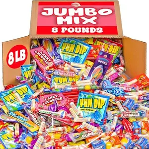 Bulk Candy Assortment  8 Pound Bulk Individually Wrapped Candy Mix  Party Favors, Piata Filler, Goodie Bags, Events, Office Candy Bowl